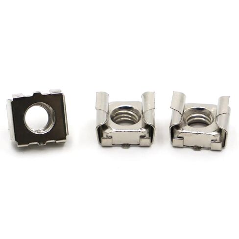 Cage Nuts,Small Parts, Plated Carbon Steel Square Elastic Rack Mount Server Cabinet Shelf Clip Floating Cage Nut (Size : M4 10pcs) in Saudi Arabia