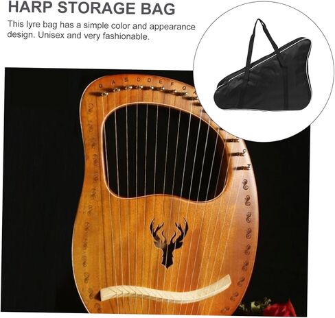 حقيبة تخزين من GALPADA Lyre Harp حقيبة حمل من قماش أكسفورد للعازفين، حقيبة خفيفة الوزن، تصميم بمقبض بسيط، بقع لسلسلة القيثارة in Saudi Arabia