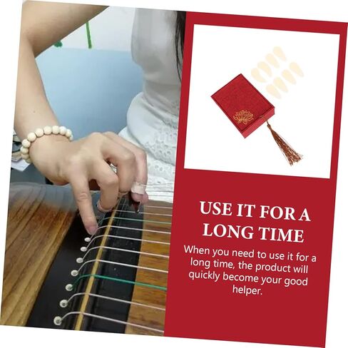 Toddmomy Guzheng Nails Professional Nail Covers for Guzheng Use Fake Box Medium in Saudi Arabia
