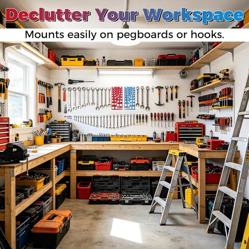 62-Piece Nut and Bolt Thread Checker - 25 Inch & 25 Metric Thread Gauges + 12 Drill Bit Sizers, Heavy-Duty Aluminum & Steel Bolt Size Finder, High-Precision Screw Identifier Tool (Red & Blue) in Kuwait