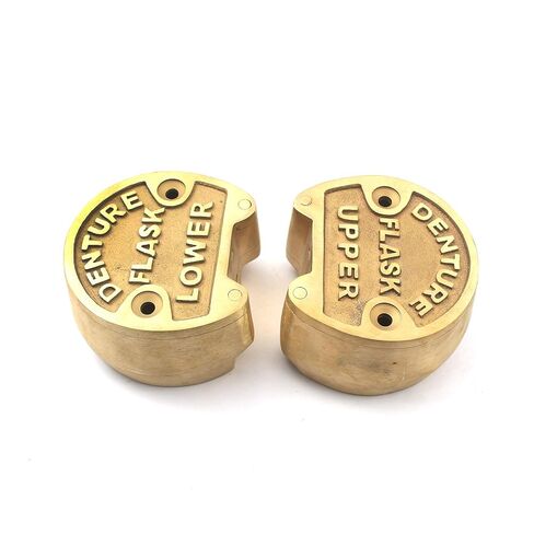 High Grade Dental Denture Upper & Lower Flask New Lab Professional Dental Laboratory Bronze Denture- Premium in Saudi Arabia