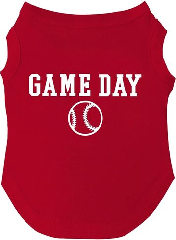 Game Day Baseball Dog Tee Shirt Sizes for Puppies, Toys, and Large Breeds (Orange, 6X-Large 1054) in Saudi Arabia