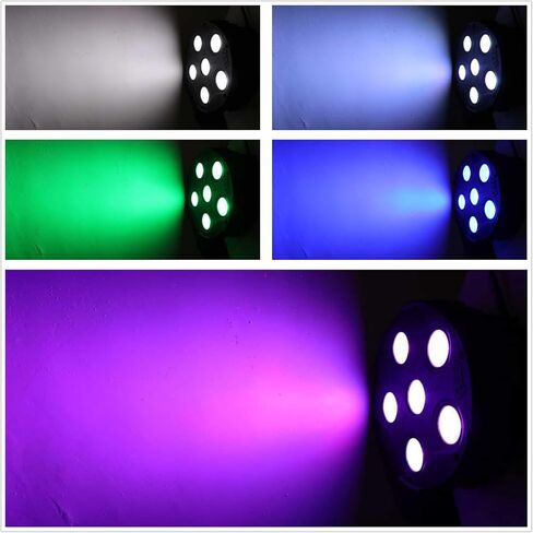 أضواء LED الاسمية، فائقة السطوع 6 × 8 واط RGBW Par يمكن أن تضيء مصابيح غسيل المسرح النحيفة مع جهاز تحكم عن بعد وDMX، إضاءة حدث DJ لحفلات الزفاف ونادي الكنيسة وإضاءة المسرح in Kuwait