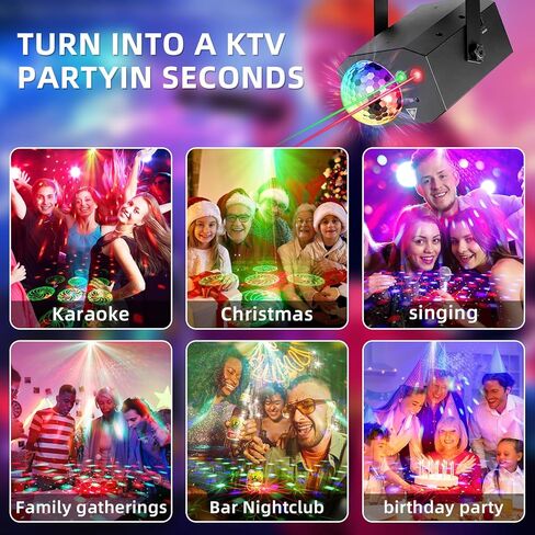Party Lights, Dj Disco Ball Light, Strobe Stage Laser Lights Projector with Remote Control for Festivals Atmosphere Birthday Party Decorations（Plastic Shell） in Saudi Arabia