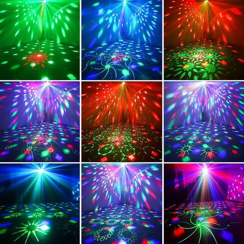 Party Lights, Dj Disco Ball Light, Strobe Stage Laser Lights Projector with Remote Control for Festivals Atmosphere Birthday Party Decorations（Plastic Shell） in Saudi Arabia