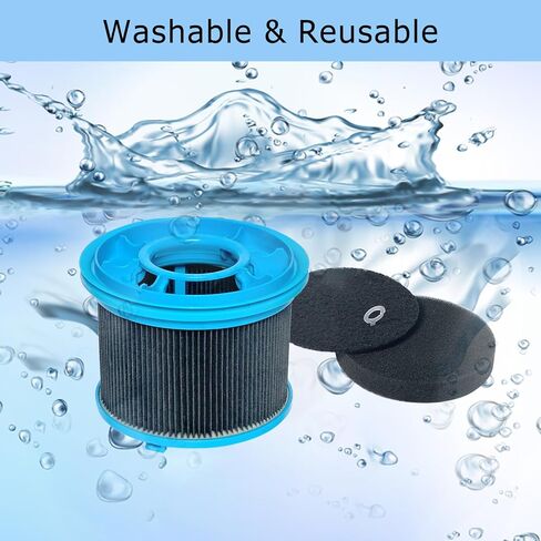Vacuum Filters Kit Replacement for Bissell 4052 4039 4137 PowerClean FurGuard 280W and FurFinder 200W Self-Standing Cordless Vacuum, 4 Filters and 6 Pre-Filter Pads Set included in Saudi Arabia