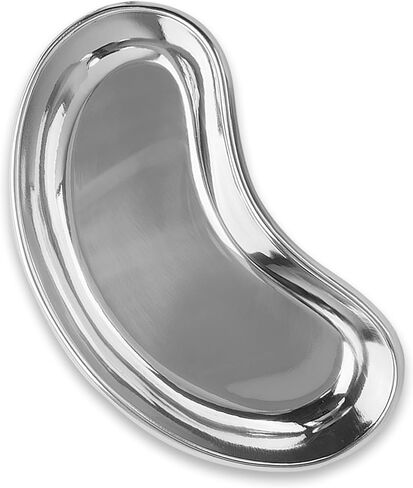 Kidney Shaped Emesis Basin - 4 Pc Set, Durable Stainless Steel, Medical, Dental Instrument, Autoclave Safe with Easy Clean Surface in Saudi Arabia