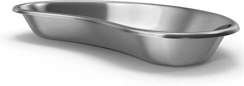 Kidney Shaped Emesis Basin - 4 Pc Set, Durable Stainless Steel, Medical, Dental Instrument, Autoclave Safe with Easy Clean Surface in Saudi Arabia