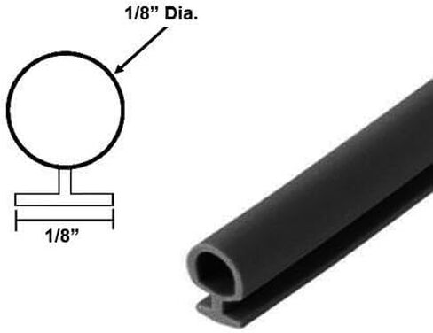 حشية من نوع لمبة السيارات السوداء، قطر 1/8 بوصة، دعم 1/8 بوصة - 20 قدمًا. in Kuwait