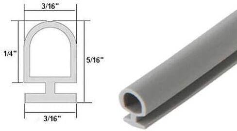 حشية من نوع المصباح الرمادي للسيارات، عرض 3/16 بوصة، دعم 3/16 بوصة - 20 قدمًا. in Kuwait