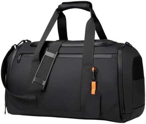 Large Capacity Travel Duffel Bag, Black, 18.1x10.2x8.4 Inches, Sports Gym Bag with Multiple Compartments and Adjustable Shoulder Strap in Saudi Arabia