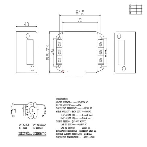 مرشح التيار المتردد 220 فولت مقبس مضاد للتدخل تيار مستمر خطي لتنقية إمداد الطاقة كومة شحن السيارة in Kuwait