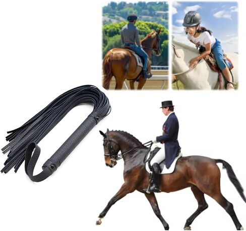 17.13 Inch Equestrian Horse Whip Crop Set, 2 PCS Leather Adult Paddle Horse Training Whip Play, Horse Whip Riding Crop Set, Premium Riding Crop Horse Whip for Equestrian Sports in Saudi Arabia