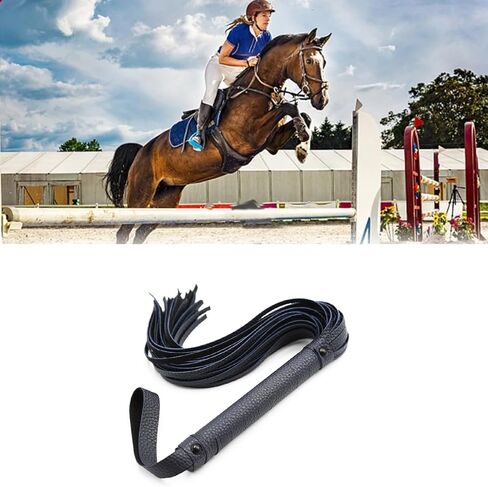 17.13 Inch Equestrian Horse Whip Crop Set, 2 PCS Leather Adult Paddle Horse Training Whip Play, Horse Whip Riding Crop Set, Premium Riding Crop Horse Whip for Equestrian Sports in Saudi Arabia