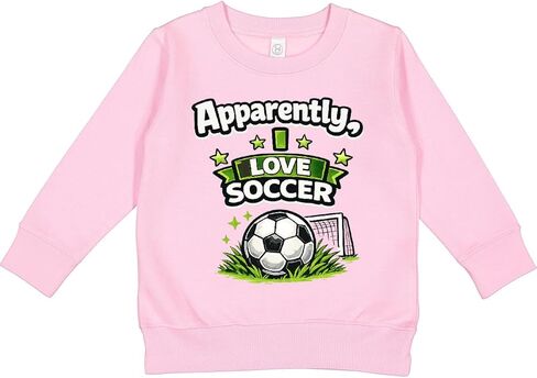 inktastic Apparently Love Soccer Funny Soccer Toddler Sweatshirt in Saudi Arabia