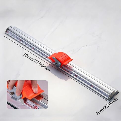 Manual Cutting Ruler Straight Edge Ruler Sturdy Anti Skid Manual Sliding Paper Trimmer for PVC Film- 70cm in Saudi Arabia