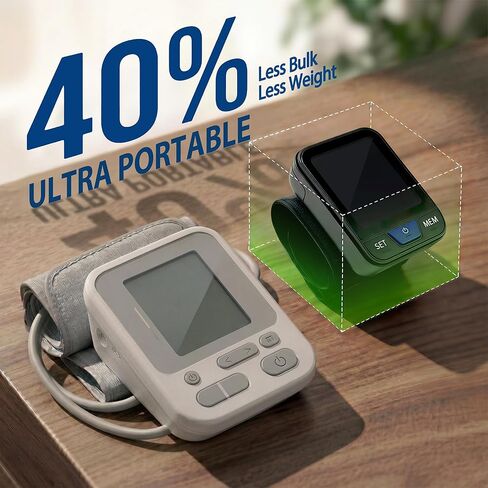 جهاز قياس ضغط الدم من المعصم - جهاز ضغط الدم دقيق سريريًا مع شاشة عرض كبيرة بإضاءة خلفية VA وLED وبث صوتي لكبار السن، وذاكرة 240 لمستخدمين، وكاشف ضربات القلب غير المنتظم للاستخدام المنزلي in Kuwait