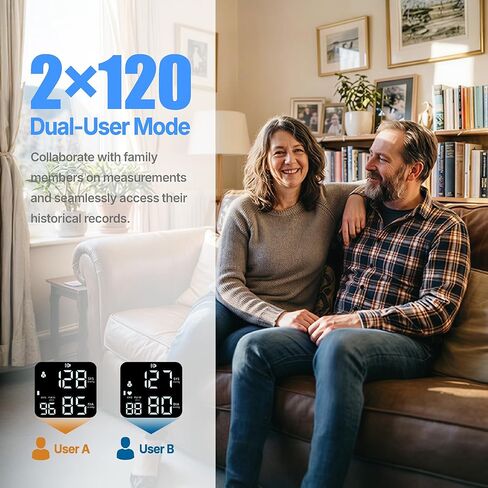 جهاز قياس ضغط الدم من المعصم - جهاز ضغط الدم دقيق سريريًا مع شاشة عرض كبيرة بإضاءة خلفية VA وLED وبث صوتي لكبار السن، وذاكرة 240 لمستخدمين، وكاشف ضربات القلب غير المنتظم للاستخدام المنزلي in Kuwait