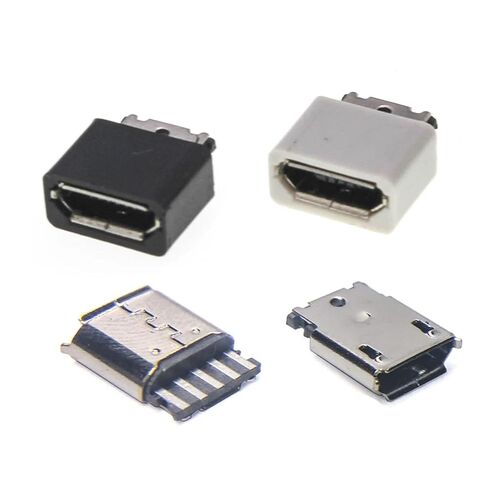 fengpeng Type B V8 Warp Edge 5Pin USB Connectors Female Micro Connector Port Jack Sockect Terminals Tail Plug(Set,20 Piece) in Saudi Arabia