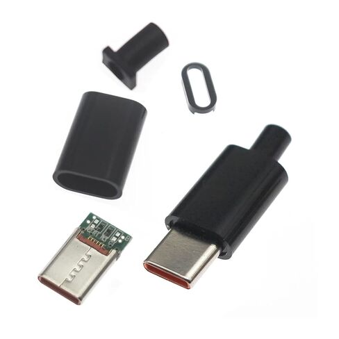 fengpeng 2/5/10/50pcs Type C usb3.1 Fast Charging Data 5A high Current Jack Tail Male Plug Electric Terminals Welding DIY Accessories(White,50 Piece) in Kuwait