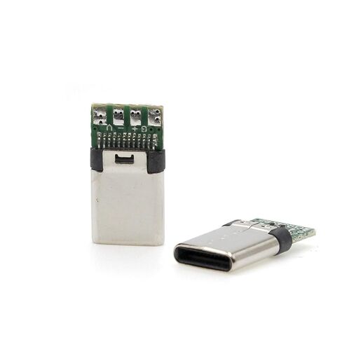fengpeng USB 3.1 نوع c ذكر/أنثى موصلات جاك الذيل 24pin USB ذكر التوصيل محطات كهربائية لحام كابل بيانات DIY دعم لوحة PCB (النوع C ذكر، 4 قطع) in Saudi Arabia
