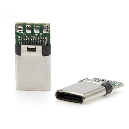 fengpeng USB Type c Male Female Connectors Jack Tail USB Male Plug Electric Terminals Welding DIY Data Cable Accessories 24 pin(Male,50 Piece) in Kuwait