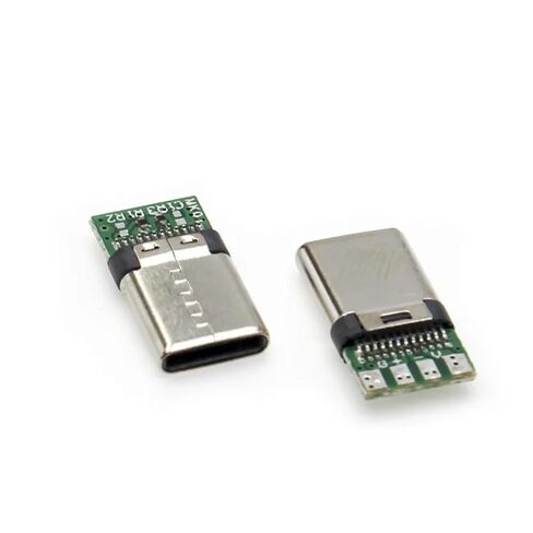 fengpeng USB Type c Male Female Connectors Jack Tail USB Male Plug Electric Terminals Welding DIY Data Cable Accessories 24 pin(Male,50 Piece) in Kuwait