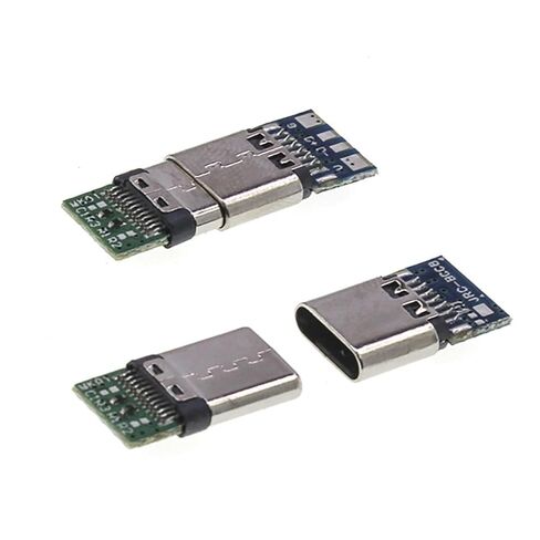 fengpeng USB 3.1 Type c Male/Female Connectors Jack Tail 24pin USB Male Plug Electric Terminals Welding DIY Data Cable Support PCB Board(Type-C Female,10 Piece) in Saudi Arabia