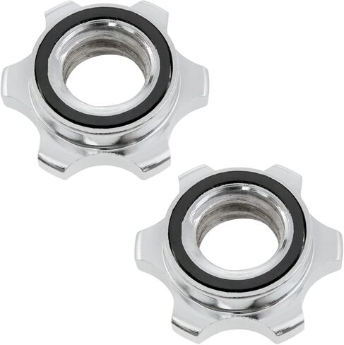Lovelysp 2PCS 1inch/25mm Standard Barbell Rotating Lock Barbell clamp Weight clamp for Sports Weightlifting Physical Fitness Fitness Equipment in Saudi Arabia