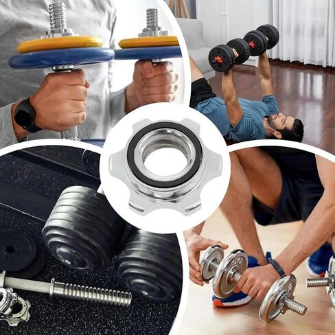 Lovelysp 2PCS 1inch/25mm Standard Barbell Rotating Lock Barbell clamp Weight clamp for Sports Weightlifting Physical Fitness Fitness Equipment in Saudi Arabia