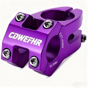 جذع دراجة قصير 22.2 مم بطول 40 مم من سبائك الألومنيوم لمقود الدراجة الإلكترونية MTB BMX (أسود) in Kuwait