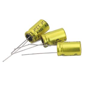 10Pcs 4.7uf 100V Non-Polarized Electrolytic Capacitor - 10x17mm(0.39x0.67in) NP Capacitor for Audio Tweeter Frequency Divider in Kuwait