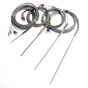 2M Armored K-Type Thermocouple Temperature Sensor WRNK-191 Armor Wire Diameter 1mm/2mm/3mm Bendable 1Pcs(Probe 6x200mm) in Saudi Arabia