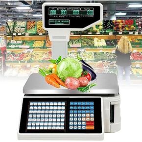 Digital Barcode Weighing Scale with Cash Register, HD LCD Double-Sided Display for Supermarket, Retail Store, and Warehouse Efficient Weighing and Sales in Kuwait