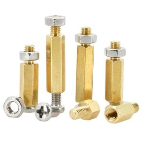 M2 M3 M4 M5 Brass Motherboard Standoff Spacer Pillar 5mm 10mm 20mm Stainless Steel Screw Bolt Nut Kit Hex Stud PCB Column(18mm) in Kuwait