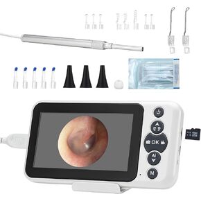 Ear Cleaner with Camera for Adults, Kids & Pets, Digital Otoscope with 4.5 Inch HD Screen, 3.9mm Camera Probe, Plug & Play Ear Wax Removal Kit, No App or WiFi, Photo/Video, 32GB Card in Kuwait