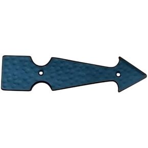 12" Faux Arrow Hinge with Hammered Distressed Surface - Matte Black Powder Coat Finish - Sold Individually in Kuwait