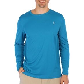 Reel Legends Mens Freeline Solid Long Sleeve Shirt Medium Turkish Teal in Saudi Arabia