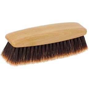 Redecker Natural Dark Horsehair Shoe Shine Brush, Untreated Beechwood Handle, 4-5/7-Inches Long, Made in Germany in Saudi Arabia
