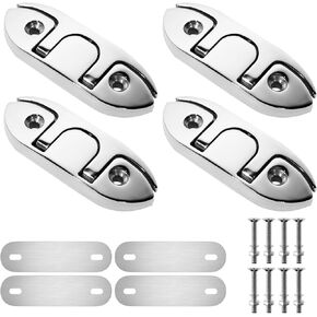 Boat Dock Cleat,4.5 inch/6 inch Marine Grade 316 Stainless Steel Folding Cleats Rope Cleat Flip Up Dock Cleat for Boat Kayak with Fastener in Saudi Arabia
