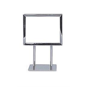 Double Sided Twin Stem Metal Sign Holder in Chrome Finish 5½ x 7 Inches in Saudi Arabia