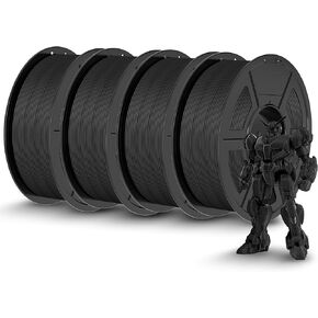 خيوط طابعة PLA ثلاثية الأبعاد عالية السرعة من TECBEARS، خيوط PLA غير لامعة 1.75 مم للسرعة العالية 50-600 مم/ثانية، خيوط غير لامعة عالية المتانة، أسود 1 كجم in Kuwait