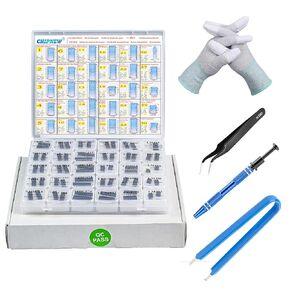 IC Kit Integrated Circuit Pro Edition 64-in-1 Electronic Component IC : Logic Gates Chip 74HCxx+CD40xx, 555Timers, LM358 op amp, ULN2003 Transistors,Amplifier IC LM386! ESD Package&MultiKit in Saudi Arabia