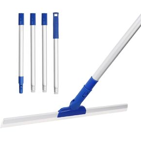 مكنسة ممسحة سحرية مقاس 17 بوصة مع مقبض طويل قابل للتعديل بطول 56 بوصة للمطبخ والحمامات الأرضية، بلاط الدش، فراء الحيوانات الأليفة، تنظيف النوافذ الزجاجية والرخامية in Kuwait