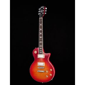 جيتار كهربائي KGD، جسم الماهوجني والرقبة، لوحة أصابع من خشب الورد 22 فريت، جسر ثابت احترافي مكون من 6 أوتار، احترافي/حجم كامل/جيتار كهربائي للبالغين (أصفر) in Kuwait