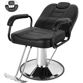 Artist hand Barbers Chairs, Heavy Duty Hydraulic Reclining Salon Chair Spa Furniture Reclining Extra Wider Seat Beauty Hair Salon Equipment(Black) in Kuwait