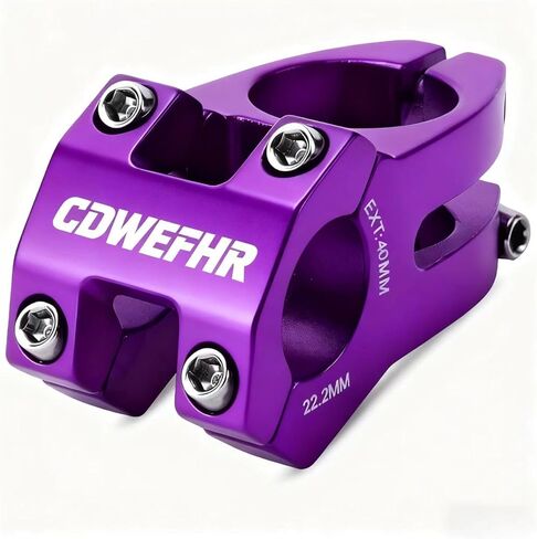 جذع دراجة قصير 22.2 مم بطول 40 مم من سبائك الألومنيوم لمقود الدراجة الإلكترونية MTB BMX (أسود) in Kuwait