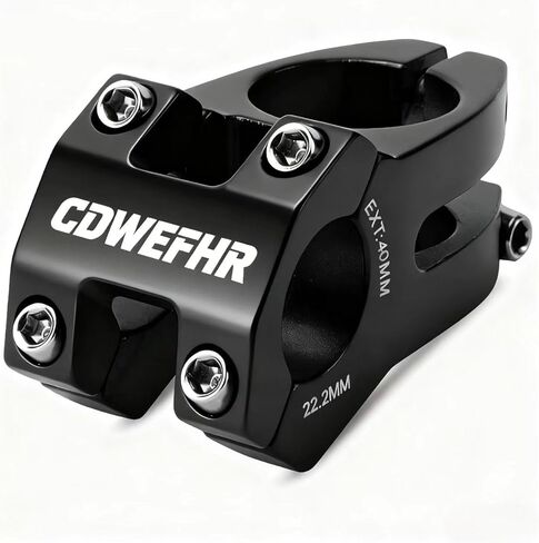 22.2mm Short Bike Stem 40mm Length Aluminum Alloy Handlebar Stem for MTB BMX E-Bikes (Black) in Saudi Arabia