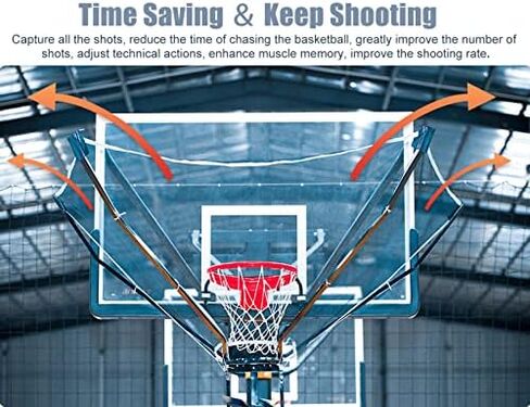 Basketball Shot Returner System - Metal Shooting Trainer, Automatic Ball Return Aid, Basketball Practice Catcher Net for Enhanced Shooting Skills & Performance Improvement in Saudi Arabia