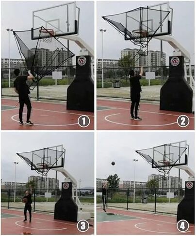 Durable Basketball Shot Returner - Automatic Metal Attachment for Hoops, Ideal for Training & Practice, Enhance Shooting Skills, Skill Levels in Saudi Arabia